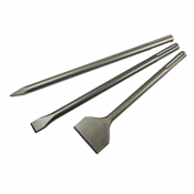 3PCS SDS Max Set PT 400mm, CH 25x400mm, WD chisel 75x300mm