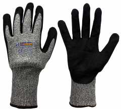 Cut Resistant Level D Nitrile Foam Grip Gloves