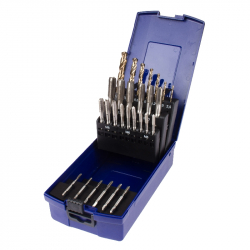 28Pc HSS Tap & HSS-Co5 Drill Set Brooke M3-M12 Taps